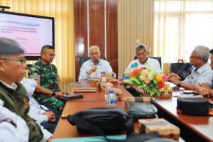 Sekda Sultra Rapat Koordinasi Kesiapsiagaan Penanggulangan Bencana di Sultra, Asrun Lio : Pentingnya MembangunKkoordinasi yang Solid Antar Berbagai Tingkatan Pemerintahan, Mulai dari Provinsi Hingga  Kelurahan/desa, Dalam Upaya Penanggulangan Bencana