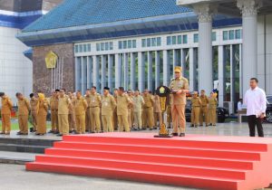 Apel Gabungan Pertama, Gubernur Sultra : Birokrasi Yang Kuat dan Sinergis kunci Wujudkan Visi Misi