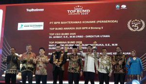Gubernur Komjen TNI (Purn) Andi Sumangerukka Terima Penghargaan  TOP Pembina BUMD 2025, Dan Lima BPR Bahteramas Raih Penghargaan Nasional