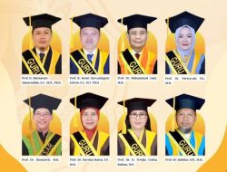 Dikukuhkan, Delapan Guru Besar UHO, Plt Rektor  Dr. Herman Pengukuhan Guru Besar Merupakan Bentuk Prestasi Akademik Tertinggi Seorang Dosen